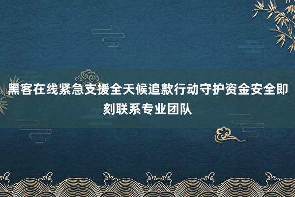 黑客在线紧急支援全天候追款行动守护资金安全即刻联系专业团队